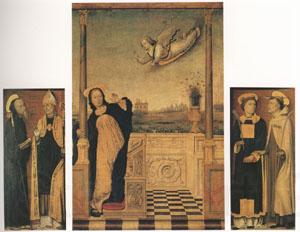Carlo di Braccesco The Annunciation with Saints A triptych (mk05) Norge oil painting art